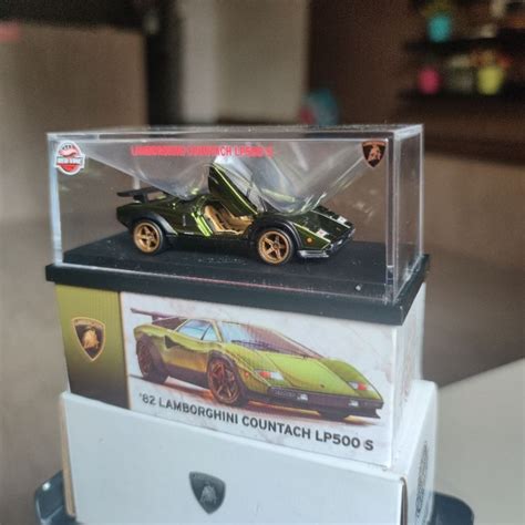 Jual Hot Wheels Lamborghini Countach Lp Green Red Line Club Rlc Shopee Indonesia