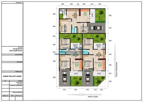 Denah Rumah 3 Kamar Tidur 1 Mushola Desain Rumah Minimalis
