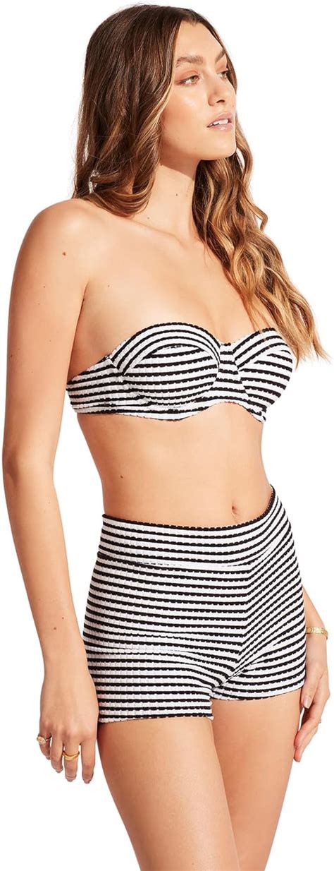 Amazon Seafolly Women S Standard Underwire Bustier Bralette Bikini