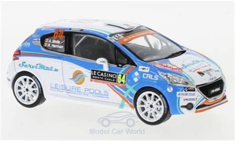 Coche Miniatura Peugeot 208 1 43 IXO R2 WRC No 64 WRC Rallye Monte