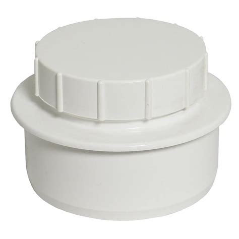 FloPlast Soil 110mm Ring Seal PVC U Screwed Access Plug White