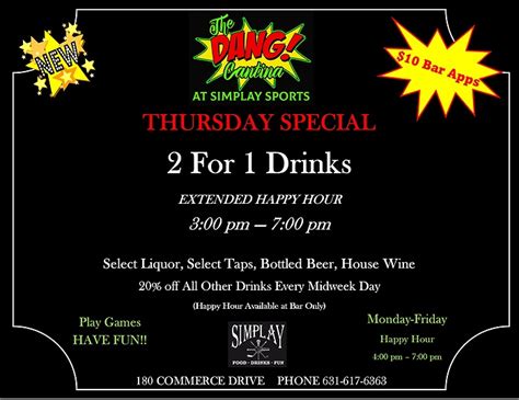 2 For 1 Haopy Hour