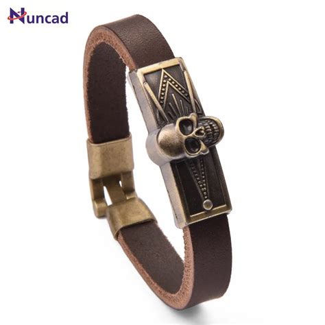 Pulsera De Cuero De Marca Famosa Para Hombre Brazalete De Cuero