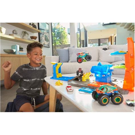 MATTEL Hot Wheels Monster Trucks Blast Station Playset Home Hardware