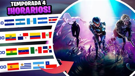 A QUE HORA ABREN LOS SERVIDORES DE FORTNITE TEMPORADA 4 Horarios