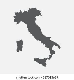 Italy Country Border Map Stock Vector (Royalty Free) 317013689 ...