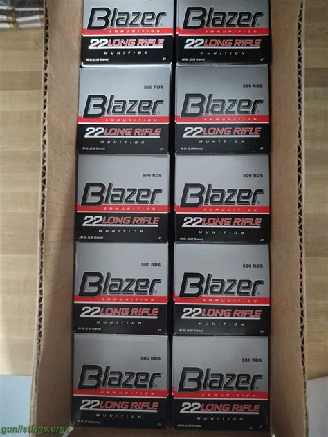 Gunlistings.org - Ammo .22LR CCI Blazer 40 Gr - 5,000 Round Case