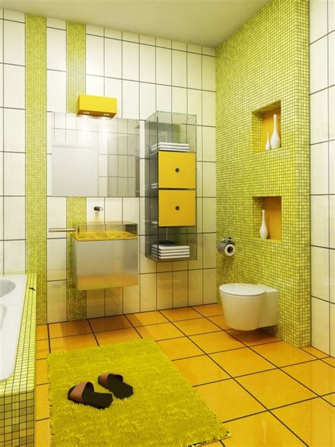 34 Yellow Bathroom Floor Tile Ideas And Pictures