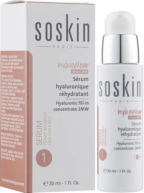 Sérum concentré à l acide hyaluronique pour visage Soskin Hydrawear