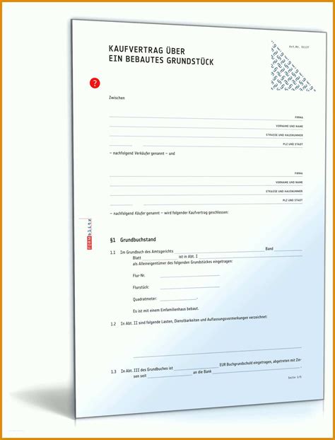 Staffelung Kaufvertrag Haus Bzw Bebautes Grundstück Mit Auflassung