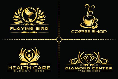 Modern Minimalist Elegant And Gold Luxury Business Logo Design