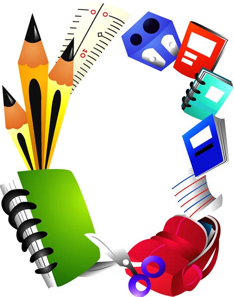 School Supplies Border Clipart Free Images Wikiclipart Porn Sex Picture