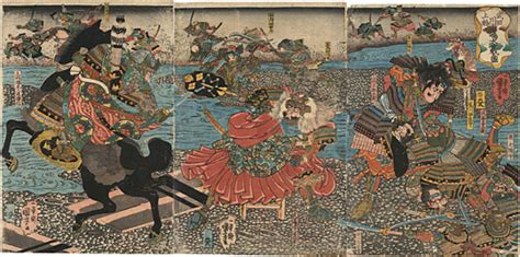 古美術もりみや歌川国芳 Kuniyoshi 『武田上杉川中嶋大合戦の図』【浮世絵 武者絵 Ukiyo E Warriors武田・上杉・信長