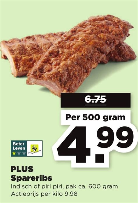 Plus Spareribs G Aanbieding Bij Plus