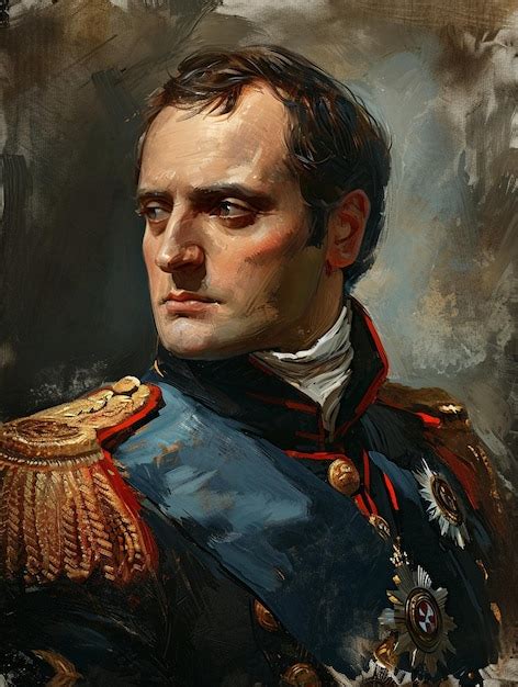 Premium Photo Portrait Highly Realistic Oilpainting Of Napoleon Bonaparte