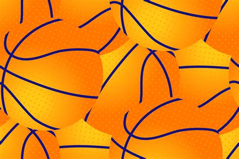 Basketball Seamless Pattern Orange Ball 342040 Vector Art At Vecteezy