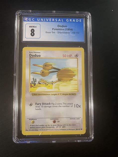 Pokémon TCG Doduo Base Set 48 102 Shadowless CGC 8 eBay