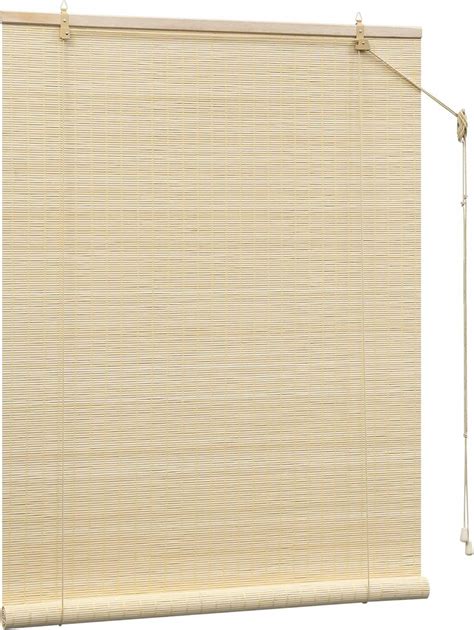 Woltu Bamboo Roller Blind Sun Protection Privacy Screen Side Pull