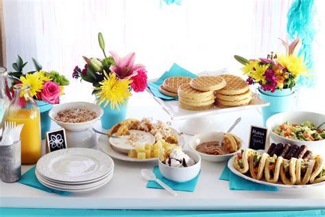 Waffle Bar Birthday Brunch Party Tutorial Waffle Recipe Ideas