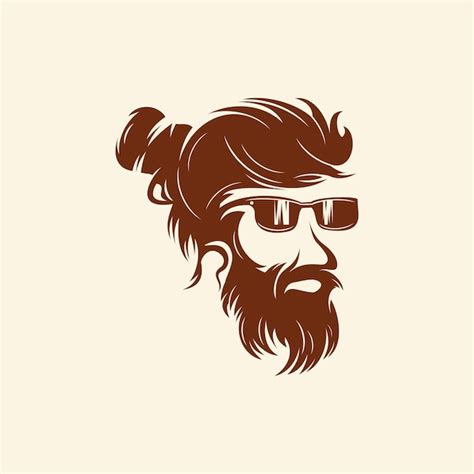 Premium Vector Beard Barber Vector Logo Illustration