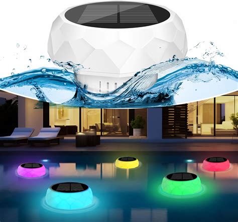 Amazon HELESIN Solar Floating Pool Light RGB LED Color Changing