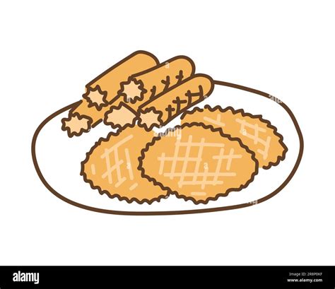 Hand Drawn Doodle Waffle Isolated On White Background Cute Colored