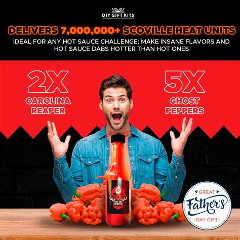 Buy Carolina Reaper Hot Sauce Kit Gift Set Men S Gift Make Your Own Scoville Heat