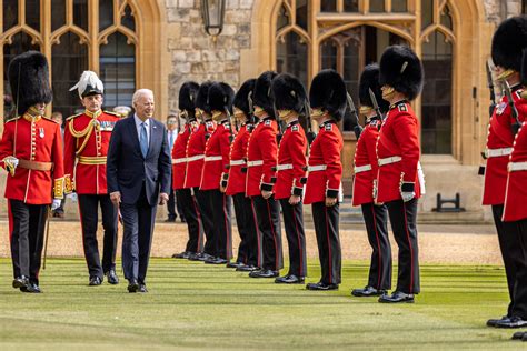 British Army Provides Guard Of Honour For Potus Windsor Visit The