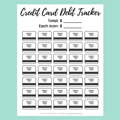 Credit Card Debt Payoff Tracker Printable Credit Card Payoff Payoff