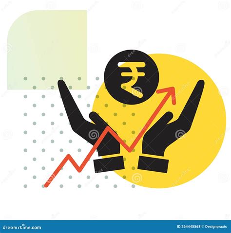 Investment Of Indian Rupee Fdi Icon Stock Illustration