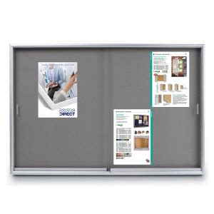 Display Case Notice Boards With Glass Sliding Doors