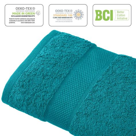 Infinitee Xclusives Premium Teal Bath Towel Set For Bathroom [pack Of