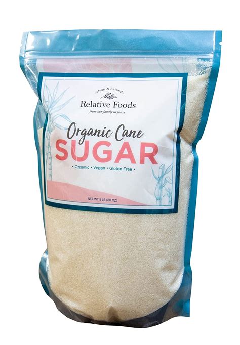 Organic Cane Sugar Crystals 5lb Sugar Packet Preservative Bone