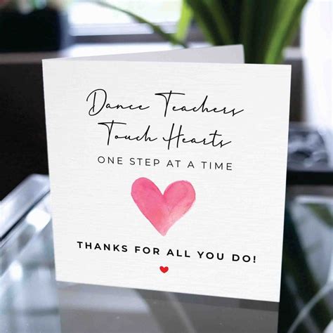 Dance Teacher Thank You Card Dance Educator Thank You Card Dance