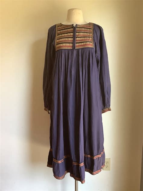 1970s Vintage Cotton Dress From India Gem