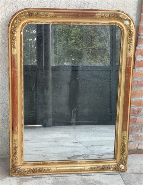 Ancien Grand Miroir Dor Louis Philippe Miroir Ancien Old Golden Mirror