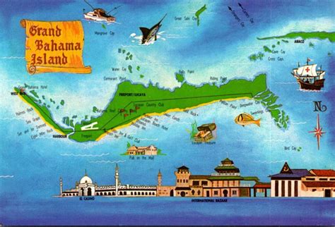 Bahamas Map Of Grand Bahama Island | Latin & South America - Carribbean ...