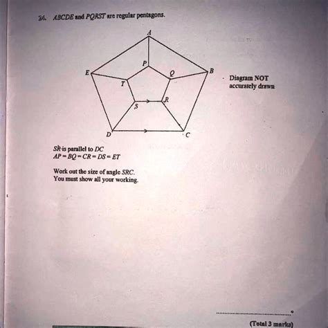 Solved Abcde And Pqrst Are Regular Pentagons P E O B Diagram Not