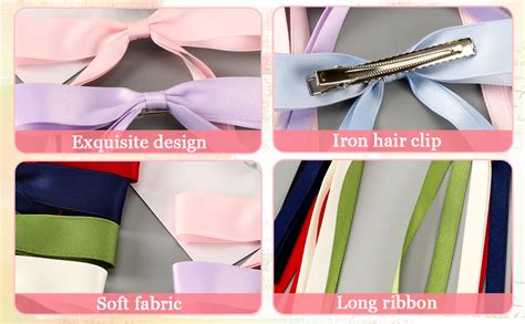 Amazon DECYOOL 10Pcs Tassel Ribbon Bowknot Hair Clips With Long