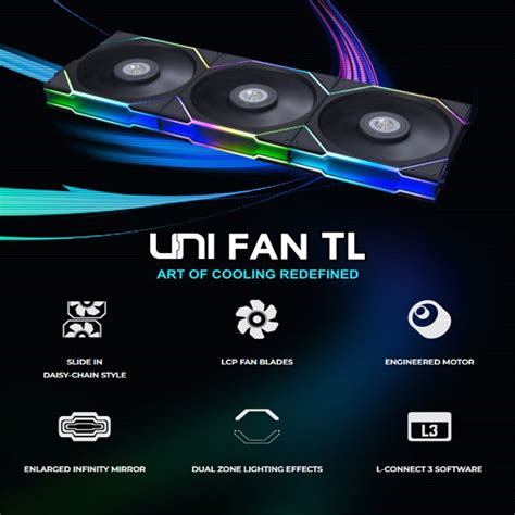 Lian Li Uni Fan Tl Reverse Blade Case Fan W Fluid Dynamic Bearing