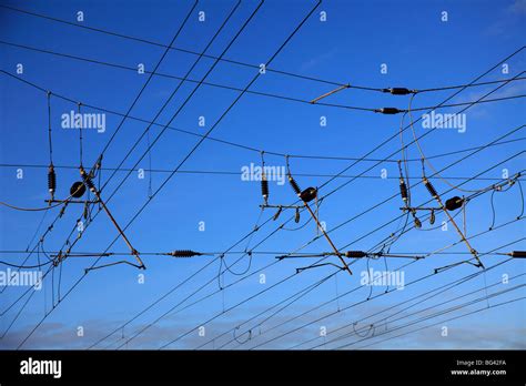 Electrified Railway Overhead Line Equipment at Level Crossing East ...