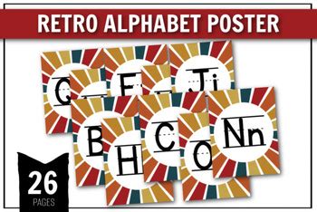 Retro Alphabet Poster by Aymad's School | TPT