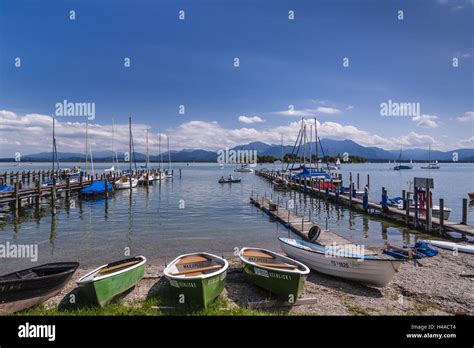 Germany Bavaria Upper Bavaria Chiemgau Gstadt Am Chiemsee Lake