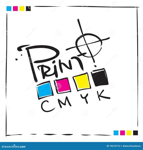 Logo Cmyk Sign Concept Design Stock Vector Illustration Of Stylish