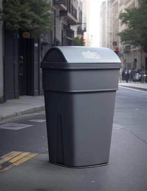 Premium Ai Image Plastic Trash Bin