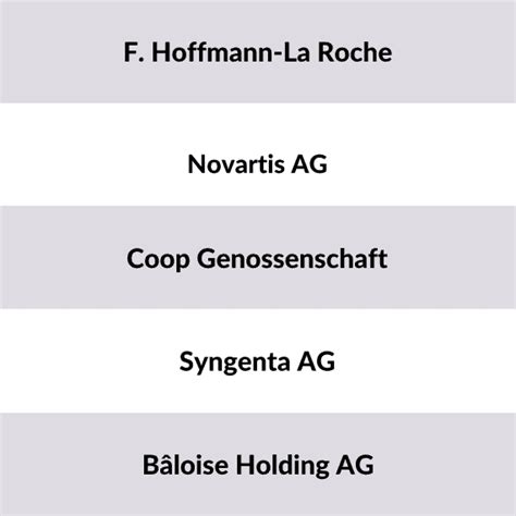 Liste Der Gr Ten Unternehmen Basel Update