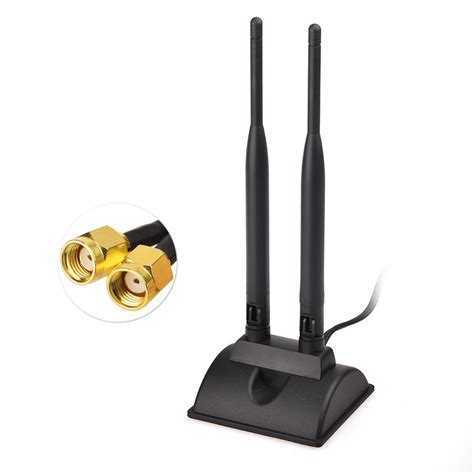 Wifi Antenna 2.4ghz 5ghz Dual Band Aerial With Magnetic Base For Wifi ...