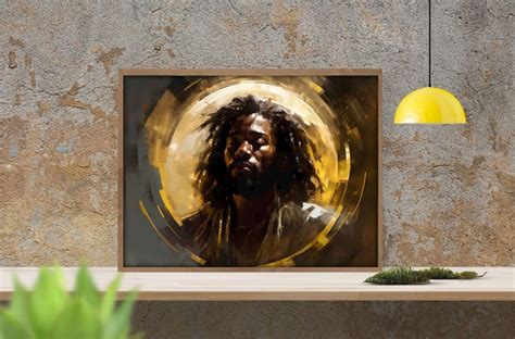 Black Jesus Christ Painting,modern Christian Wall Art,jesus Portrait ...