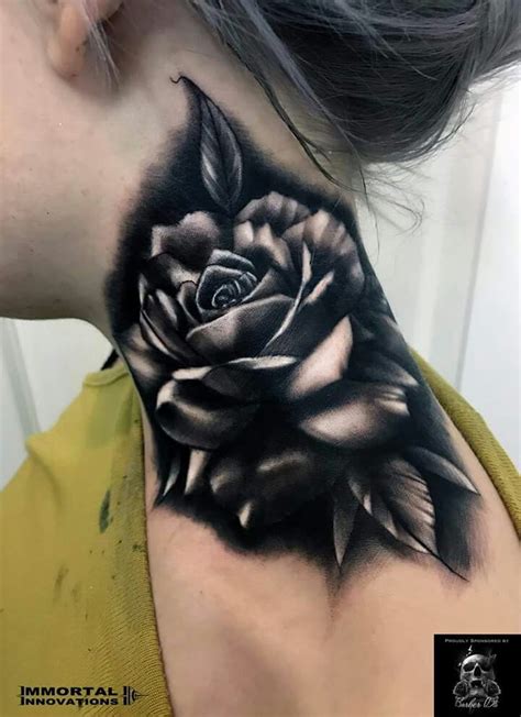 Pin On Drawings Rose Tattoos Neck Tattoo Cover Up Rose Tattoos For Men