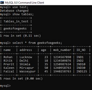 Python Mysql Insert Record If Not Exists In Table Geeksforgeeks